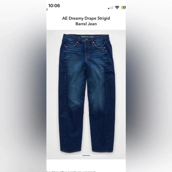American Eagle Dream Drape Strigid barrel jeans - Picture 7 of 10